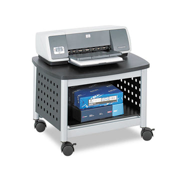 Safco® Scoot Printer Stand, 20.25w X 16.5d X 14.5h, Black-silver freeshipping - TVN Wholesale